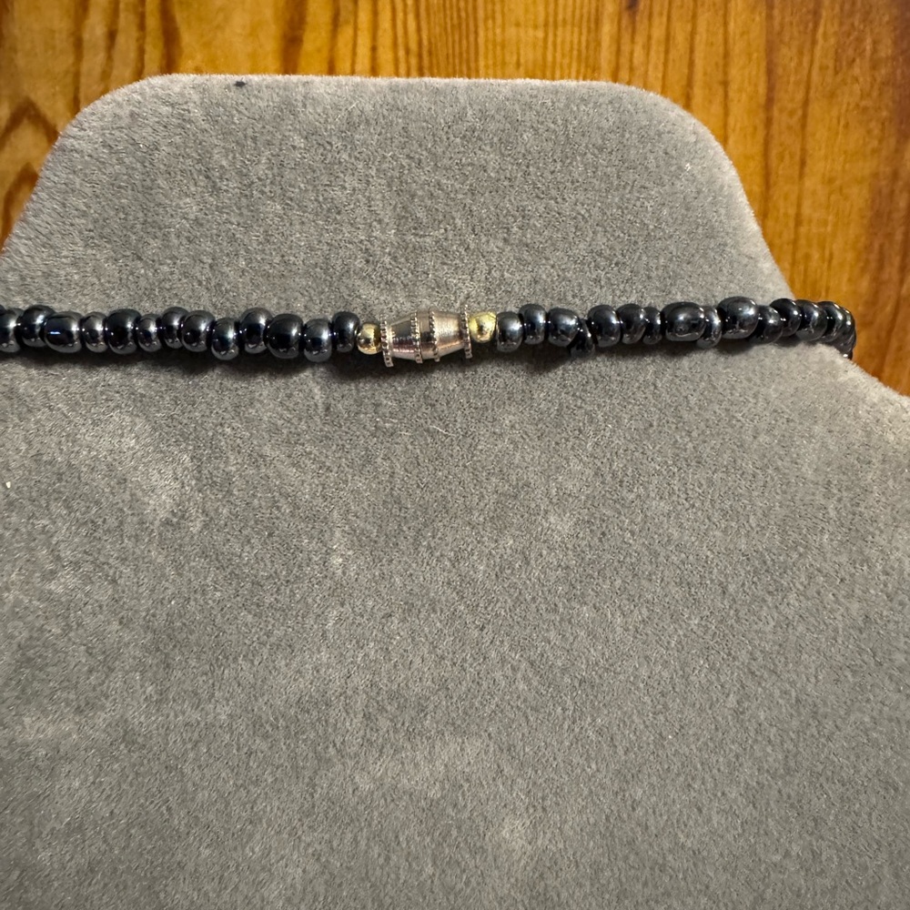 Cornelian Agate Black Beaded Statement Necklace - image 5